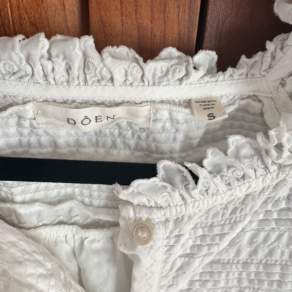 Doen White Ruffled Blouse - Picture 2 of 8